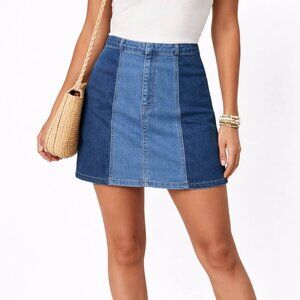 Retro Denim Coastal Cowgirl Casual Streetwear Y2K PacSun Mini Skirt [size 26]